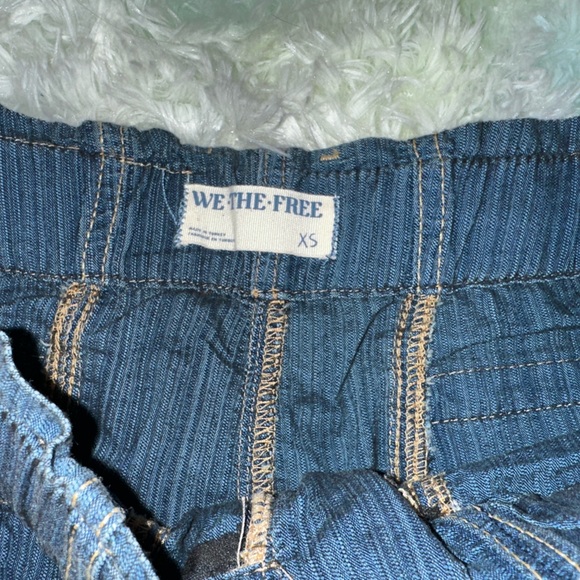 New Free People Angelo Denim Pull On Jeans Pants Drawstring Slouchy Size XS - Picture 10 of 12